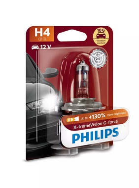 Автолампи, H4 12V 60/55W P43T-38 X-tremeVision G-force -1бр/блистер