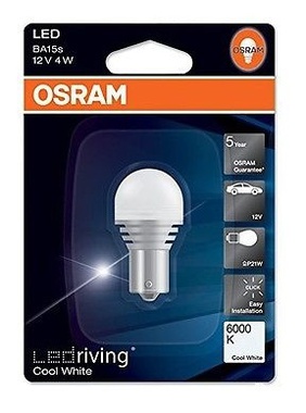 Автолампи LED P21W, 12V 4W BA15s, 6000K Cool White, 1бр/блистер