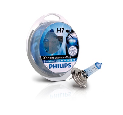 Автолампи, H7 12V 55W PX26D BlueVision Ultra-2бр/к-т