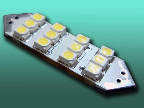 Автолампи LED Festoon T10,5x38 5000K 12V 0,65W-1бр.