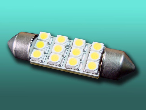 Автолампи LED Festoon T10,5x38 5000K 12V 0,65W-1бр.