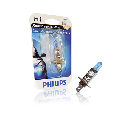 Автолампи, H1 12V 55W P14,5S BlueVision Ultra-1бр/блистер