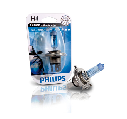 Автолампи, H4 12V 60/55W P43T-38 BlueVision-1бр/блистер