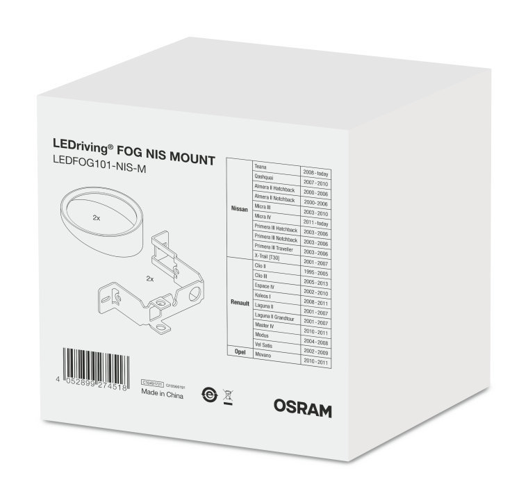Монтажен к-т Дневни светлини Osram LEDriving FOG-Nissan, Renault, Opel